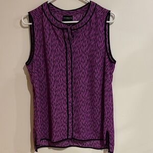 Liz Claiborne Magenta Sleeveless Blouse